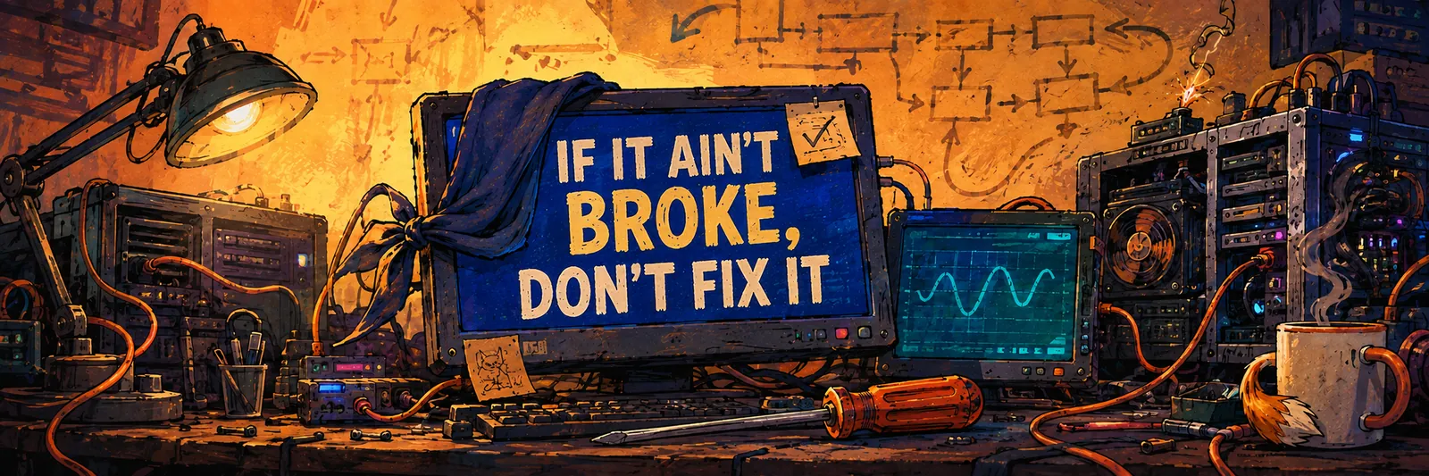 Workbench illustration: if it ain't broke, don't fix it